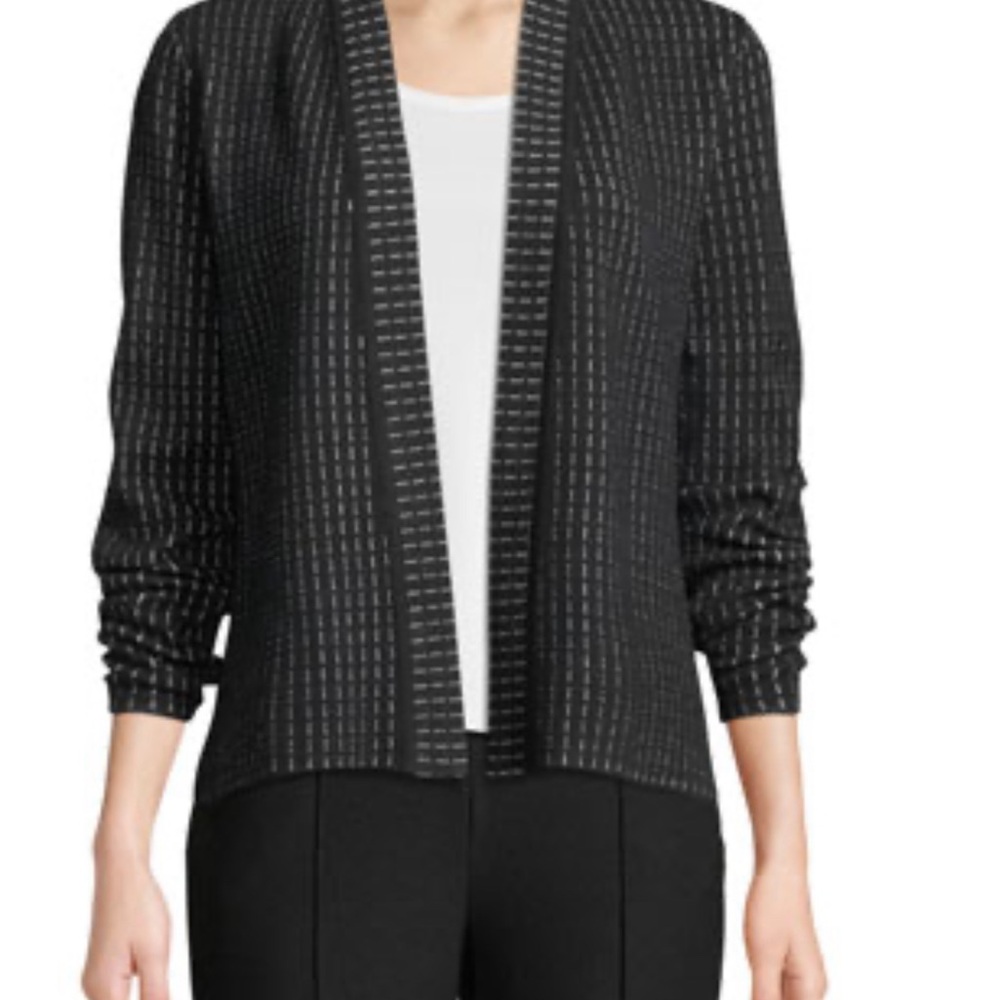 EILEEN FISHER SILK AND ORGANIC COTTON SIMPLE SHAPED CARDIGAN BLACK XL - Picture 13 of 14